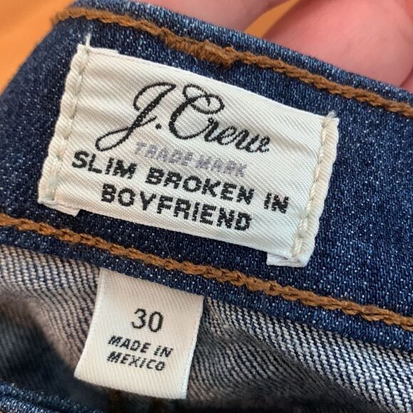 J. Crew jeans size 30 slim broken in boyfriend jeans - Picture 4 of 6